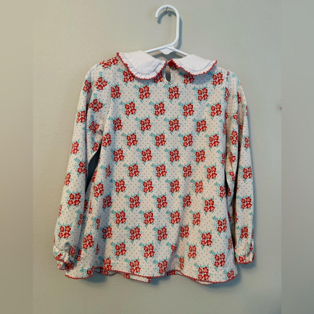 Serendipity Floral Kids Shirt with Peter Pan Collar - Picture 2 of 4